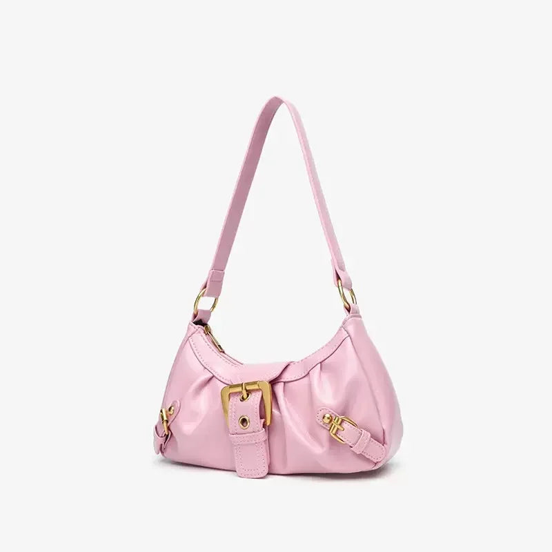 2024 Spring Hot Selling Maillard Style Retro Style Small Bag Spicy Girl Y2K Wasteland Style Vintage Leather Shoulder Armpit Bag