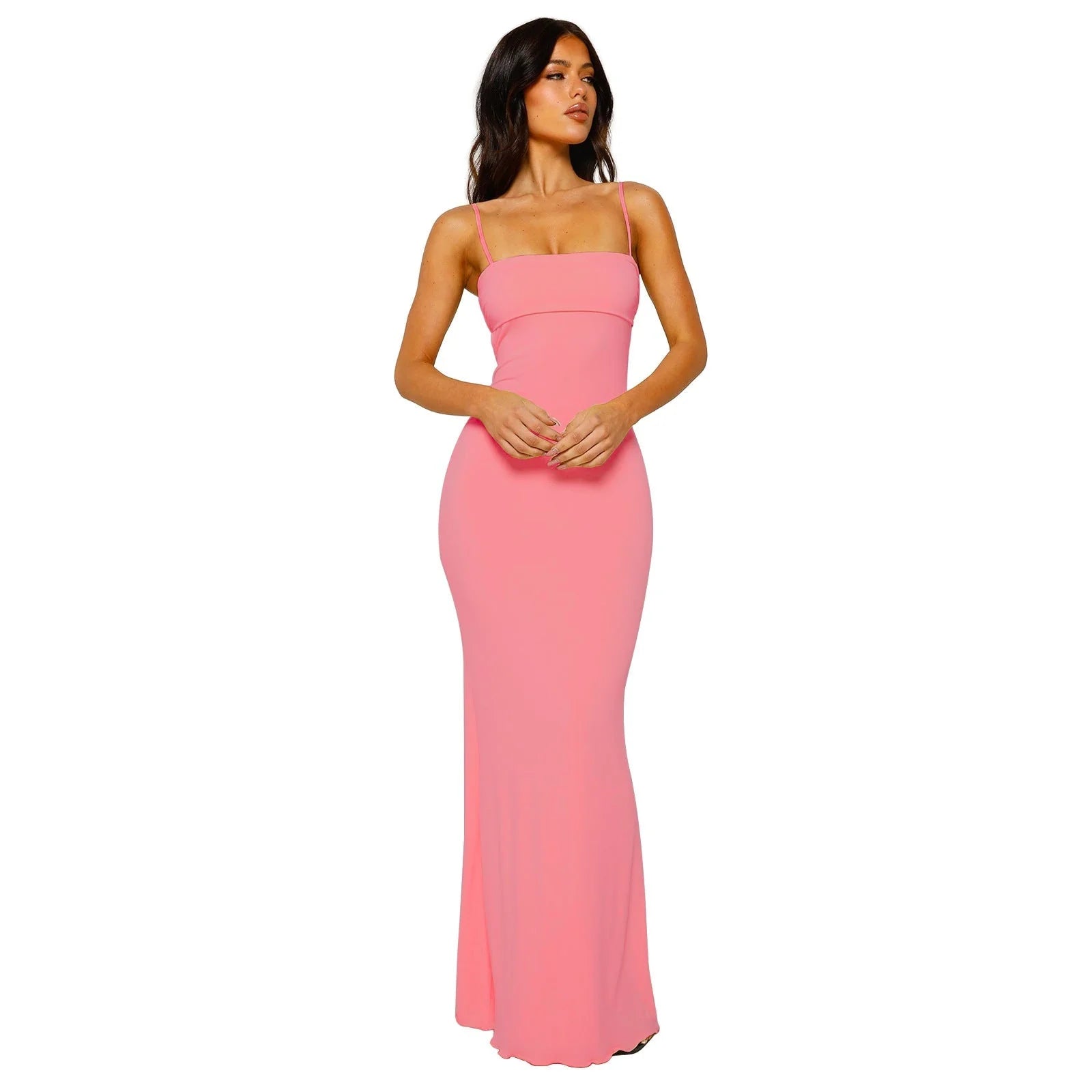 Solmira | Damska Elegancka Sukienka Maxi Backless Dopasowana