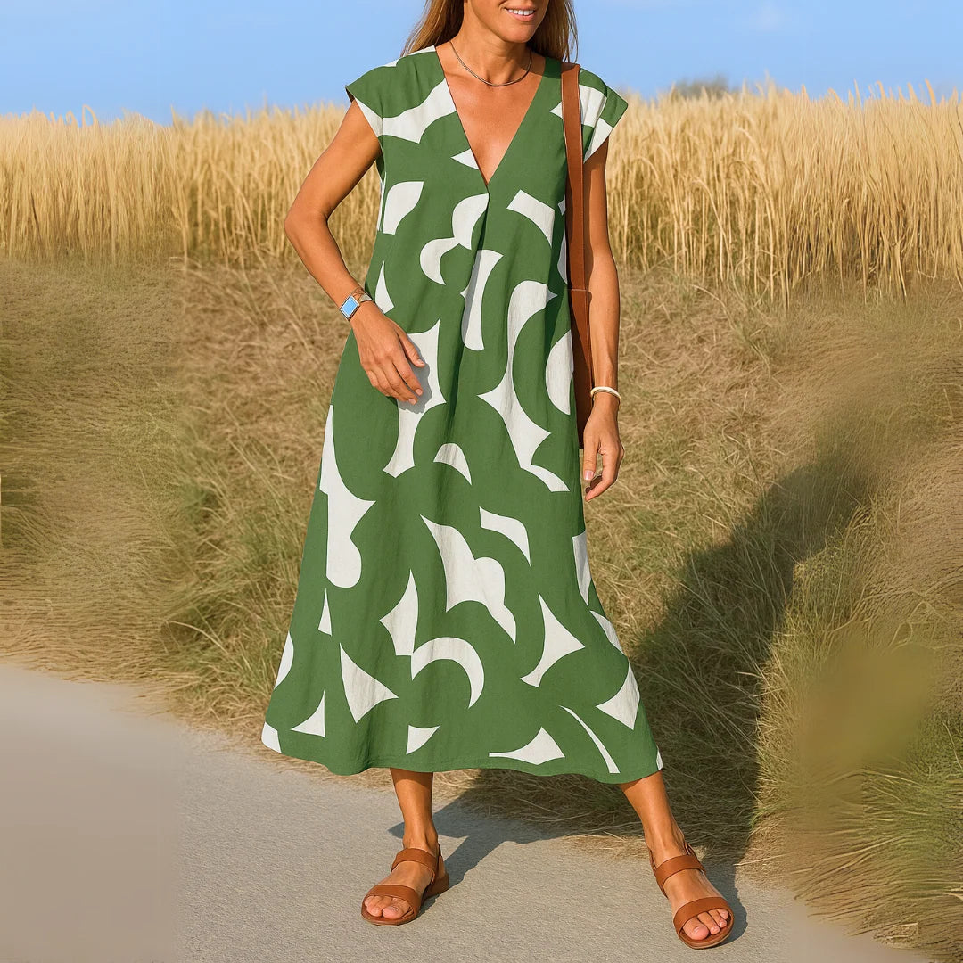 Magda - Vestido Fluido Con Escote En V