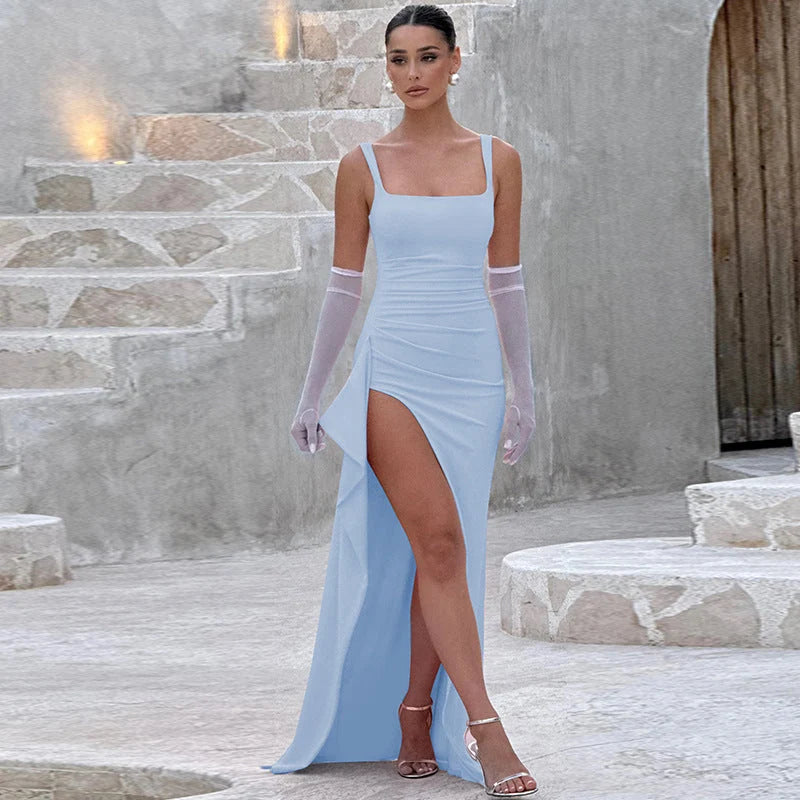 MARILYN – Elegantní Společenské Maxišaty S Volným Zadním Dílem