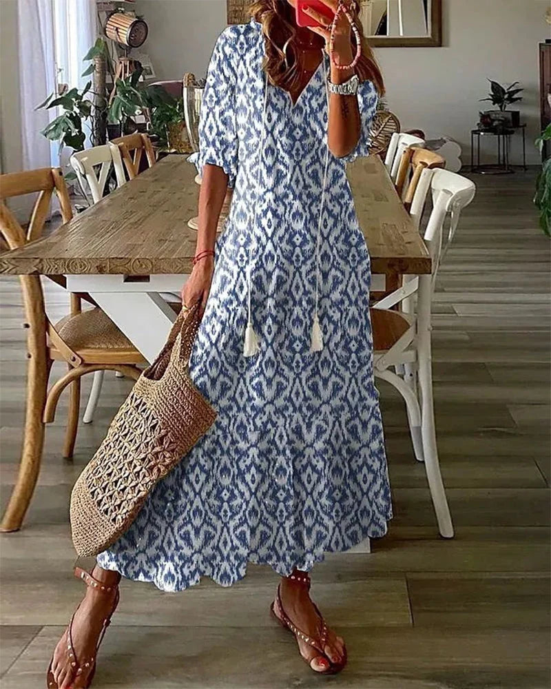 Apria | Flowing Bohemian Maxi Dress