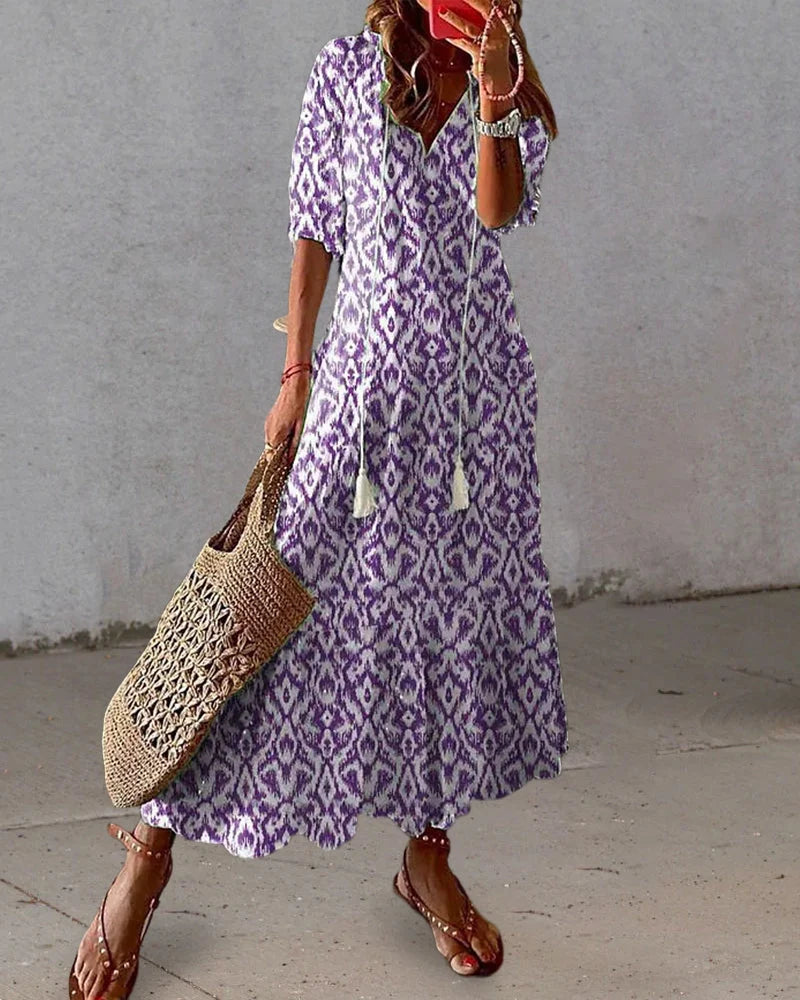 Apria | Flowing Bohemian Maxi Dress