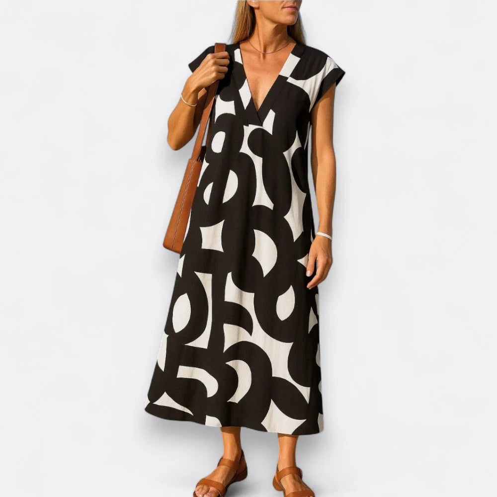 Magda - Vestido Fluido Con Escote En V