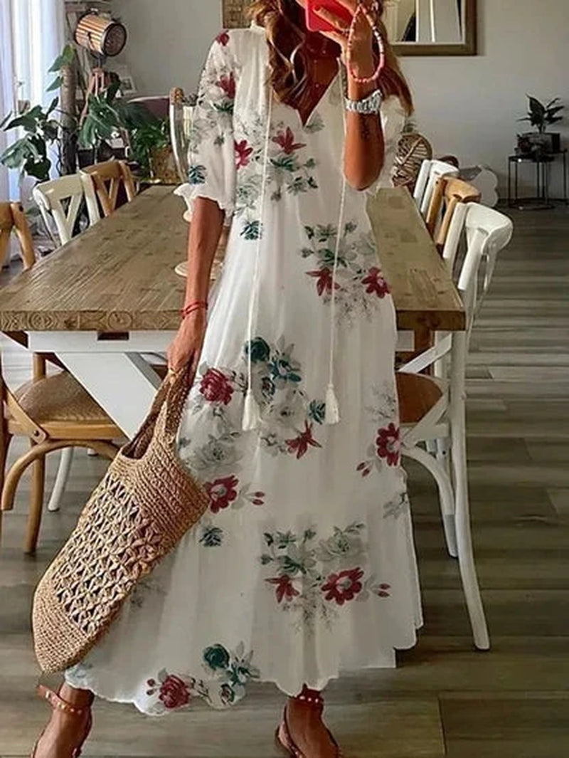 Apria | Flowing Bohemian Maxi Dress