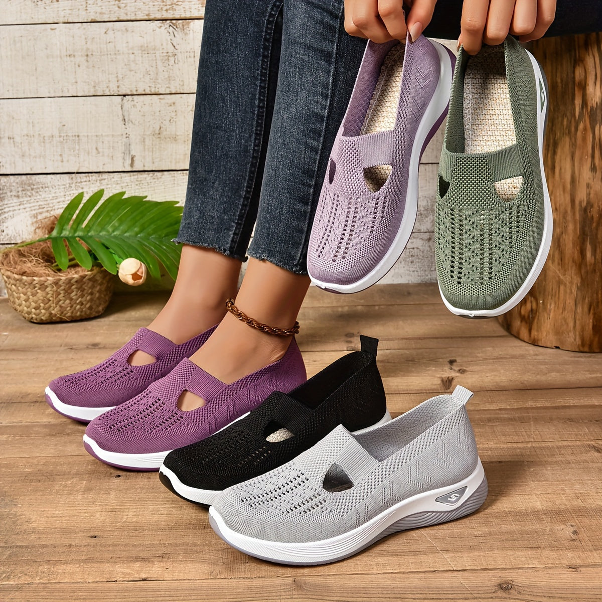 Women's Cushioned Supportive Slip-On Shoes – Everyday Comfort