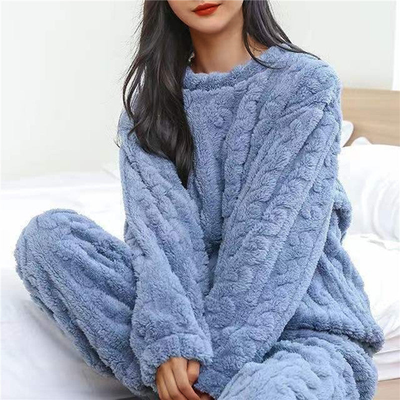 Women's Pajama Sets Fleece Long Sleeve Soft Cozy