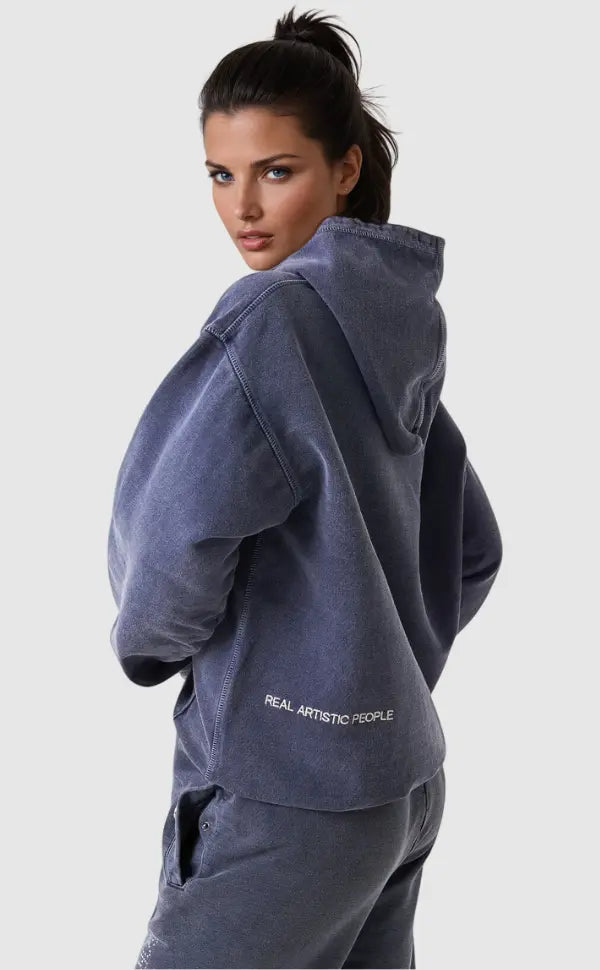 Women's Hoodie Black Cotton Modern Design