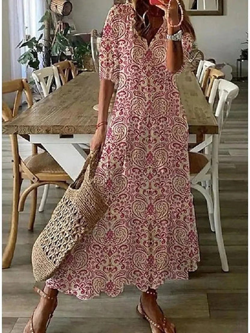 Apria | Flowing Bohemian Maxi Dress