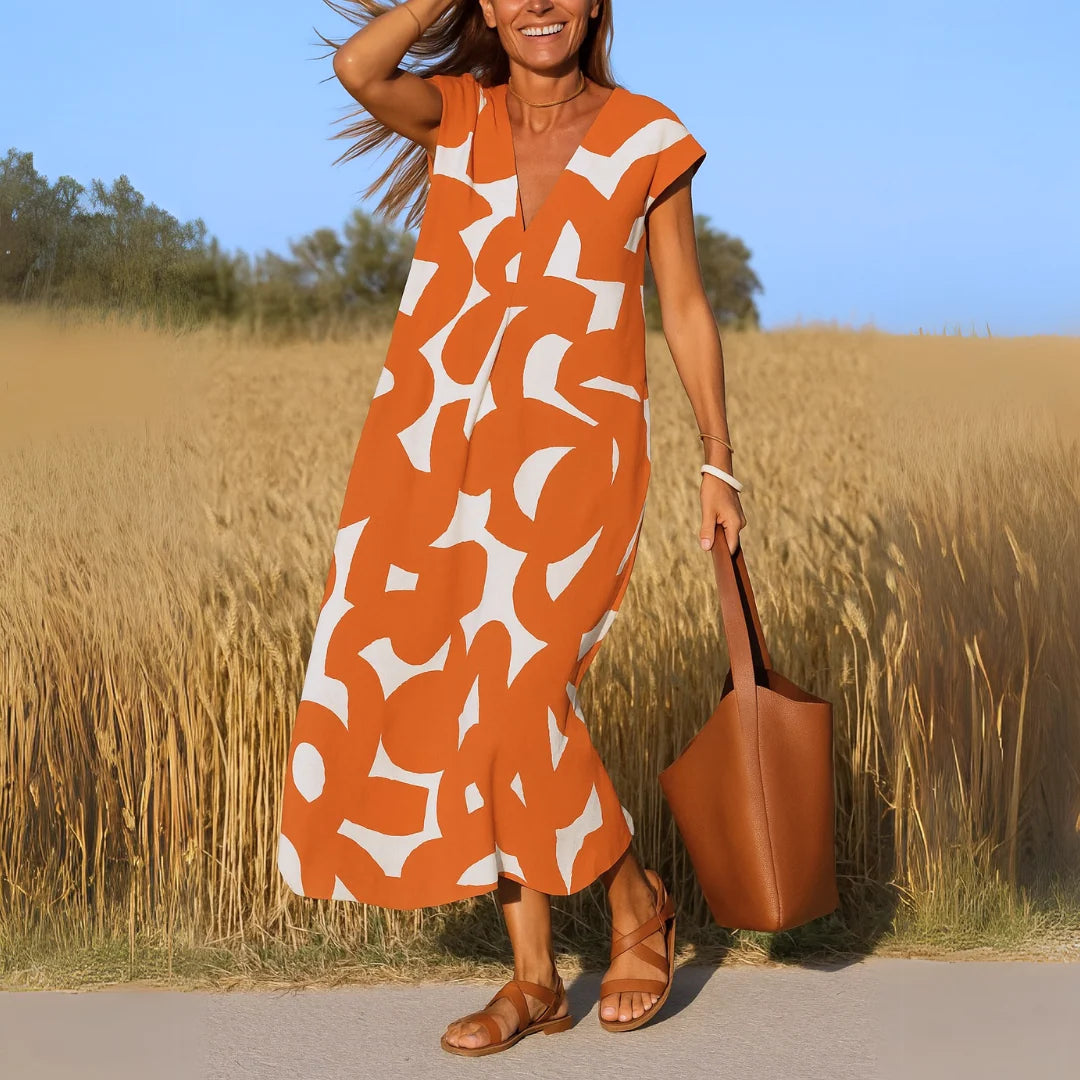 Magda - Vestido Fluido Con Escote En V