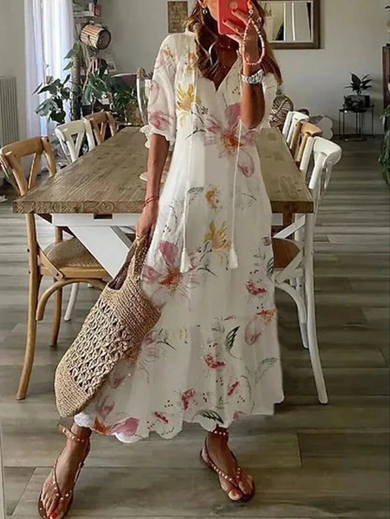 Apria | Flowing Bohemian Maxi Dress